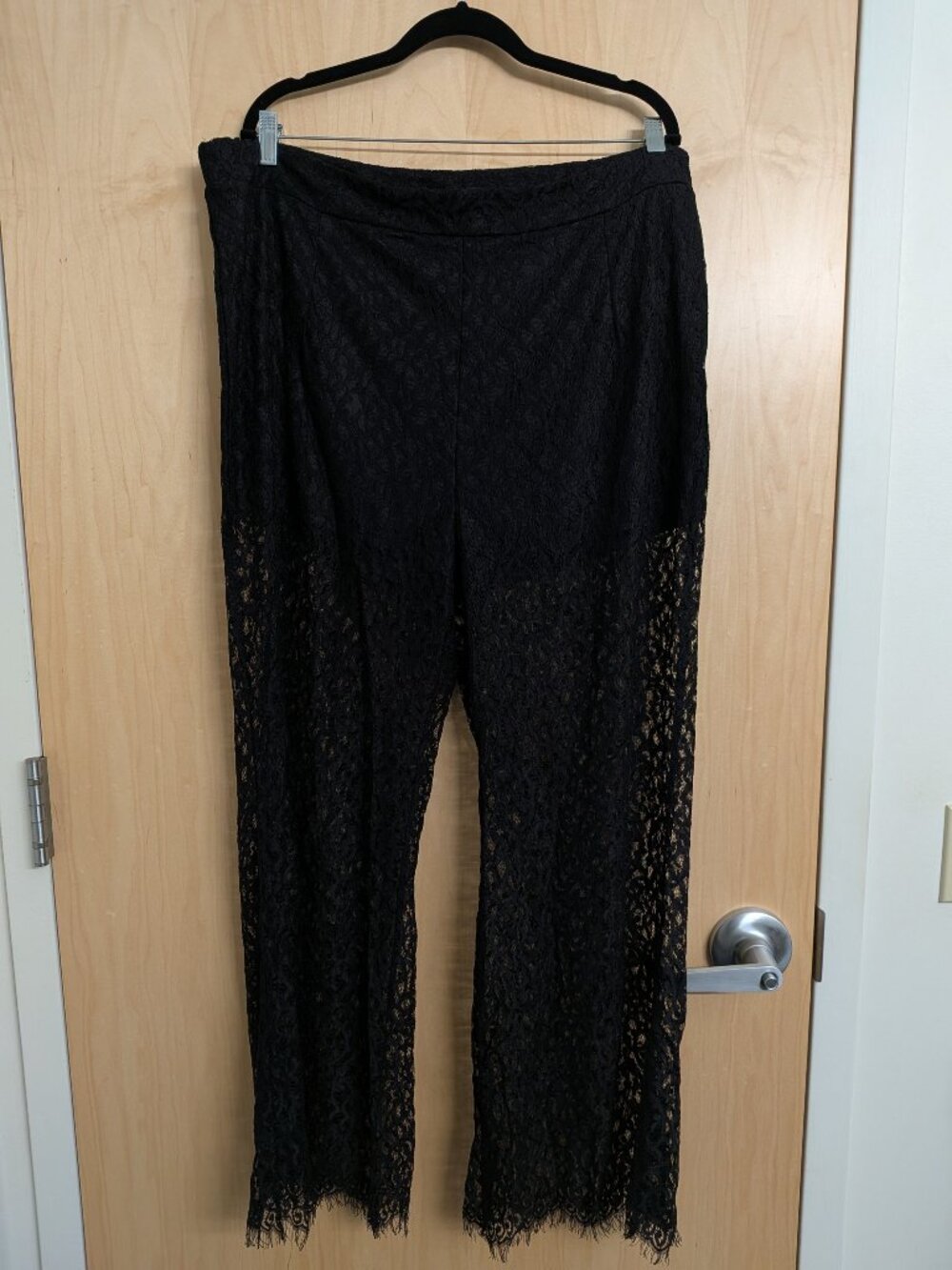 NWT Wild Cat Black Lace Sheer Wide Leg Pants - Size 2X